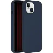Accezz Coque Liquid Silicone Apple iPhone 15 - Bleu foncé