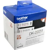 Brother DK-22251 Noir et rouge sur blanc (62 mm)