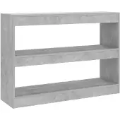 vidaXL Bibliothèque/Séparateur de pièce Gris béton 100x30x72 cm