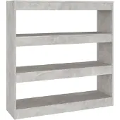 vidaXL Bibliothèque/Séparateur de pièce Gris béton 100x30x103 cm