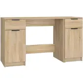 vidaXL Bureau avec armoire d'appoint Chêne Sonoma Matériau dérivé du bois