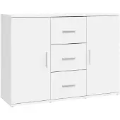 vidaXL Sideboard Blanc 91x29,5x65 cm Bois composite