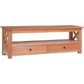 vidaXL Armoire TV 115x30x40 cm bois massif acajou