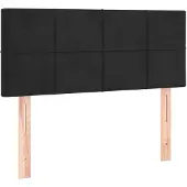 vidaXL Tête de lit noir 100x5x78/88 cm velours