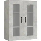 vidaXL Armoire suspendue gris béton 69,5x34x90 cm