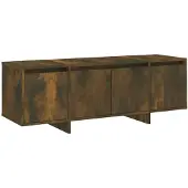 vidaXL Armoire TV chêne fumé 120x30x40,5 cm Bois composite