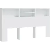 vidaXL Tête de lit avec étagères blanc 180x19x103,5 cm