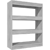 vidaXL Bibliothèque/Séparateur de pièce sonoma gris bois d'ingénierie