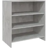 vidaXL Sideboard gris béton 70x40,5x75 cm Bois composite