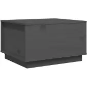 vidaXL Table basse Gris 60x50x35 cm Pin massif
