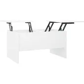 vidaXL Table basse blanche 80x50x42,5 cm Bois composite