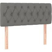 vidaXL Tête de lit gris foncé 100x7x78/88 cm Tissu