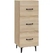 vidaXL Sideboard Chêne Sonoma 34,5x34x90 cm Matériau dérivé du bois