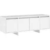 vidaXL Tableau TV "Pollitz" en aggloméré blanc. Dimensions (L/l/H) 120x30x40 cm