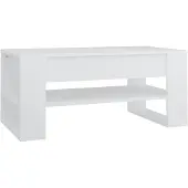 vidaXL Table basse blanche 102x55x45 cm Bois composite