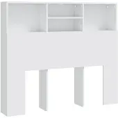 vidaXL Tête de lit avec étagères blanc 120x19x103,5 cm