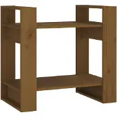 vidaXL Bibliothèque/Cloison Marron miel 60x35x57 cm Bois massif