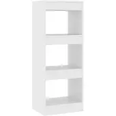 vidaXL Bibliothèque/séparateur de pièce blanc bois d'ingénierie