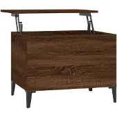 vidaXL Table basse marron imitation chêne 60x44,5x45 cm Bois composite