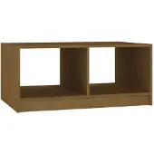 vidaXL Table basse marron miel 75x50x33,5 cm Pin massif