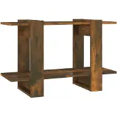 vidaXL Bibliothèque/Séparateur de pièce Chêne fumé 80x30x51 cm