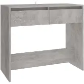 vidaXL Table console gris béton 89x41x76,5 cm bois d'ingénierie