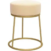 vidaXL Tabouret rond Abricot Velours
