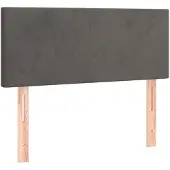 vidaXL Tête de lit gris foncé 80x5x78/88 cm velours