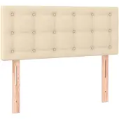 vidaXL Tête de lit Crème 100x5x78/88 cm Tissu