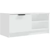 vidaXL Armoire TV blanche 80x35x36,5 cm Bois composite