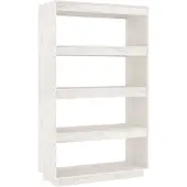 vidaXL Bibliothèque/Séparateur de pièce Blanc 80x35x135 cm Pin massif