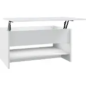 vidaXL Table basse blanche 80x50x40 cm bois composite