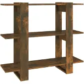 vidaXL Bibliothèque/Séparateur de pièce Chêne fumé 100x30x87 cm