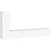 vidaXL Ensemble de meubles TV 3 pièces blanc en bois composite