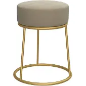 vidaXL Tabouret rond Gris foncé Velours