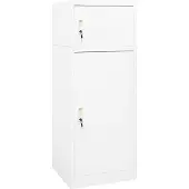 vidaXL Armoire à selles Blanc 53x53x140 cm Acier