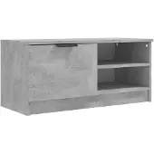 vidaXL Armoire TV gris béton 80x35x36,5 cm Bois composite