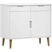 vidaXL Sideboard MOLDE blanc 90x40x80 cm pin massif