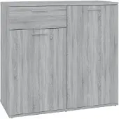 vidaXL Sideboard Gris Sonoma 80x36x75 cm Bois composite