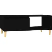 vidaXL Table basse noire 90x50x36,5 cm Bois composite