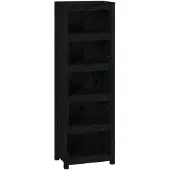vidaXL Bibliothèque Noir 50x35x154 cm Bois de pin massif