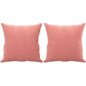 vidaXL Coussins décoratifs lot de 2 Rose 40x40 cm Velours