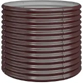 vidaXL Jardinière de jardin Acier galvanisé 80x80x68 cm Marron