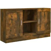 vidaXL Sideboard chêne fumé 120x30,5x70 cm bois composite