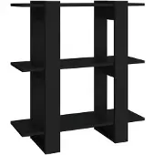 vidaXL Bibliothèque/Séparateur de pièce Noir 80x30x123,5 cm