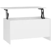 vidaXL Table basse blanche 102x55,5x52,5 cm bois composite