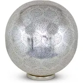Safaary Lampe à poser orientale Sana Silver Ø 30 x 36cm