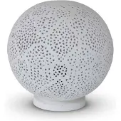 Safaary Lampe à poser orientale blanche Anika Ø 20 x 20cm