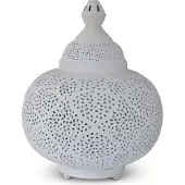 Safaary Lampe à poser orientale Maya blanc Ø 33 x 40cm