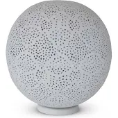 Safaary Lampe à poser orientale blanche Anika Ø 30 x 30cm
